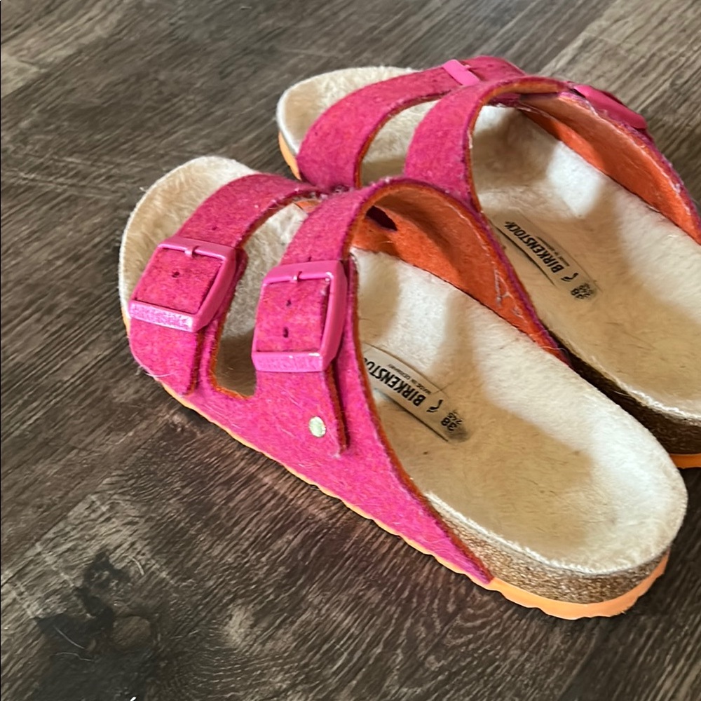 Birkenstock Kids Sandals in Pink and Orange